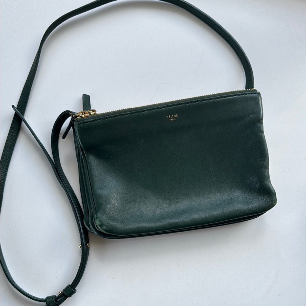 Celine Dark Green Crossbody Bag